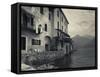 Lombardy, Lakes Region, Lake Como, Santa Maria Rezzonico, Lakeside Houses, Italy-Walter Bibikow-Framed Stretched Canvas