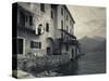 Lombardy, Lakes Region, Lake Como, Santa Maria Rezzonico, Lakeside Houses, Italy-Walter Bibikow-Stretched Canvas