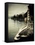 Lombardy, Lakes Region, Lake Como, Varenna, Villa Monastero, Gardens and Lakefront, Italy-Walter Bibikow-Framed Stretched Canvas