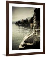 Lombardy, Lakes Region, Lake Como, Varenna, Villa Monastero, Gardens and Lakefront, Italy-Walter Bibikow-Framed Photographic Print