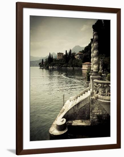 Lombardy, Lakes Region, Lake Como, Varenna, Villa Monastero, Gardens and Lakefront, Italy-Walter Bibikow-Framed Photographic Print