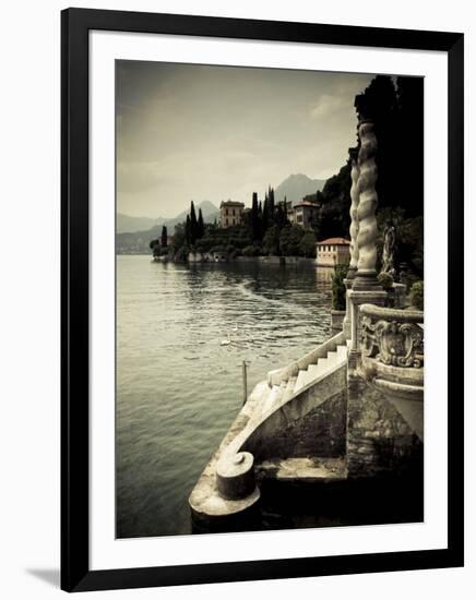 Lombardy, Lakes Region, Lake Como, Varenna, Villa Monastero, Gardens and Lakefront, Italy-Walter Bibikow-Framed Photographic Print