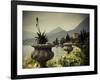 Lombardy, Lakes Region, Lake Como, Varenna, Villa Monastero, Gardens and Lakefront, Italy-Walter Bibikow-Framed Premium Photographic Print