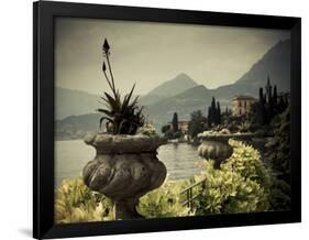 Lombardy, Lakes Region, Lake Como, Varenna, Villa Monastero, Gardens and Lakefront, Italy-Walter Bibikow-Framed Photographic Print