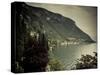 Lombardy, Lakes Region, Lake Como, Varenna, Villa Monastero, Gardens and Lakefront, Italy-Walter Bibikow-Stretched Canvas