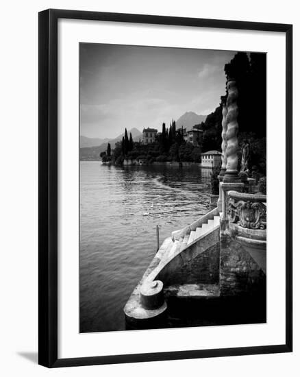 Lombardy, Lakes Region, Lake Como, Varenna, Villa Monastero, Gardens and Lakefront, Italy-Walter Bibikow-Framed Photographic Print