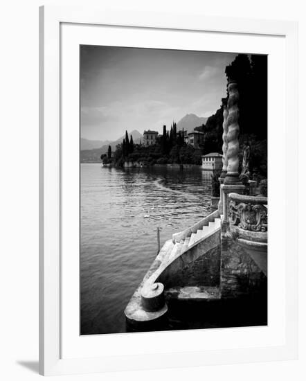 Lombardy, Lakes Region, Lake Como, Varenna, Villa Monastero, Gardens and Lakefront, Italy-Walter Bibikow-Framed Photographic Print