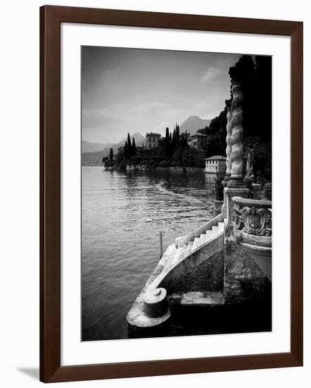 Lombardy, Lakes Region, Lake Como, Varenna, Villa Monastero, Gardens and Lakefront, Italy-Walter Bibikow-Framed Photographic Print