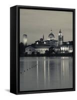 Lombardy, Mantua, Town View and Palazzo Ducale from Lago Inferiore, Italy-Walter Bibikow-Framed Stretched Canvas