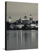 Lombardy, Mantua, Town View and Palazzo Ducale from Lago Inferiore, Italy-Walter Bibikow-Stretched Canvas