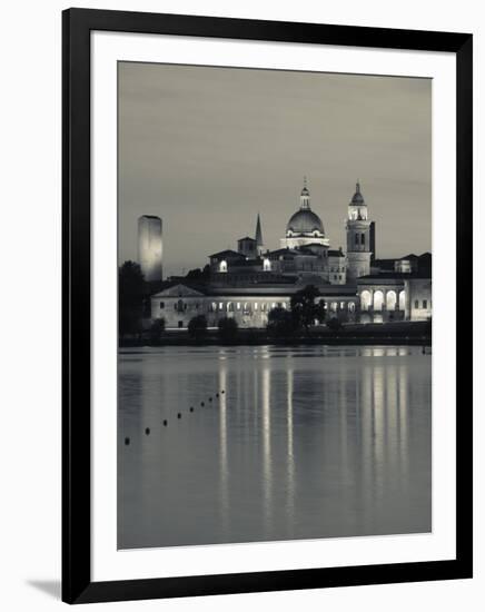 Lombardy, Mantua, Town View and Palazzo Ducale from Lago Inferiore, Italy-Walter Bibikow-Framed Photographic Print