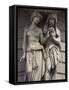 Lombardy, Milan, Building Sculpture, Piazza Cavour, Italy-Walter Bibikow-Framed Stretched Canvas