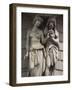 Lombardy, Milan, Building Sculpture, Piazza Cavour, Italy-Walter Bibikow-Framed Photographic Print