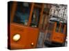 Lombardy, Milan, Piazza Cordusio, Trams, Italy-Walter Bibikow-Stretched Canvas