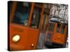 Lombardy, Milan, Piazza Cordusio, Trams, Italy-Walter Bibikow-Stretched Canvas
