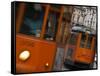 Lombardy, Milan, Piazza Cordusio, Trams, Italy-Walter Bibikow-Framed Stretched Canvas