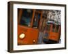 Lombardy, Milan, Piazza Cordusio, Trams, Italy-Walter Bibikow-Framed Photographic Print