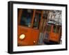 Lombardy, Milan, Piazza Cordusio, Trams, Italy-Walter Bibikow-Framed Photographic Print