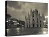 Lombardy, Milan, Piazza Del Duomo, Duomo, Cathedral, Dawn, Italy-Walter Bibikow-Stretched Canvas