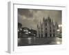 Lombardy, Milan, Piazza Del Duomo, Duomo, Cathedral, Dawn, Italy-Walter Bibikow-Framed Photographic Print