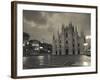 Lombardy, Milan, Piazza Del Duomo, Duomo, Cathedral, Dawn, Italy-Walter Bibikow-Framed Photographic Print