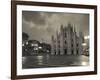 Lombardy, Milan, Piazza Del Duomo, Duomo, Cathedral, Dawn, Italy-Walter Bibikow-Framed Photographic Print