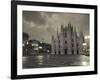 Lombardy, Milan, Piazza Del Duomo, Duomo, Cathedral, Dawn, Italy-Walter Bibikow-Framed Photographic Print