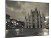 Lombardy, Milan, Piazza Del Duomo, Duomo, Cathedral, Dawn, Italy-Walter Bibikow-Mounted Photographic Print