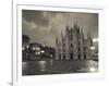 Lombardy, Milan, Piazza Del Duomo, Duomo, Cathedral, Dawn, Italy-Walter Bibikow-Framed Photographic Print