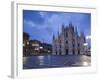 Lombardy, Milan, Piazza Del Duomo, Duomo, Cathedral, Dawn, Italy-Walter Bibikow-Framed Photographic Print