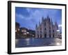 Lombardy, Milan, Piazza Del Duomo, Duomo, Cathedral, Dawn, Italy-Walter Bibikow-Framed Photographic Print