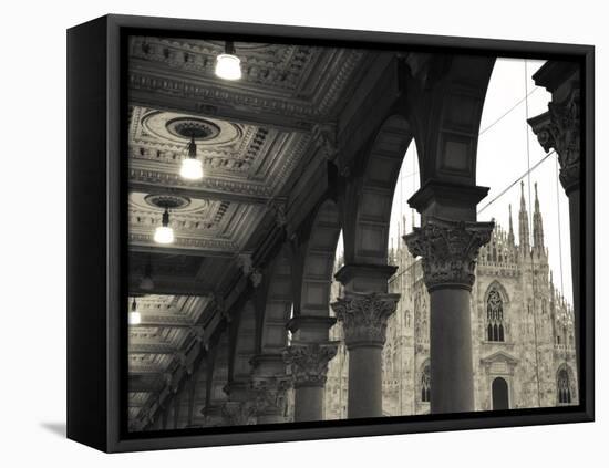 Lombardy, Milan, Piazza Del Duomo, Duomo, Cathedral, Dawn, Italy-Walter Bibikow-Framed Stretched Canvas