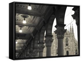 Lombardy, Milan, Piazza Del Duomo, Duomo, Cathedral, Dawn, Italy-Walter Bibikow-Framed Stretched Canvas