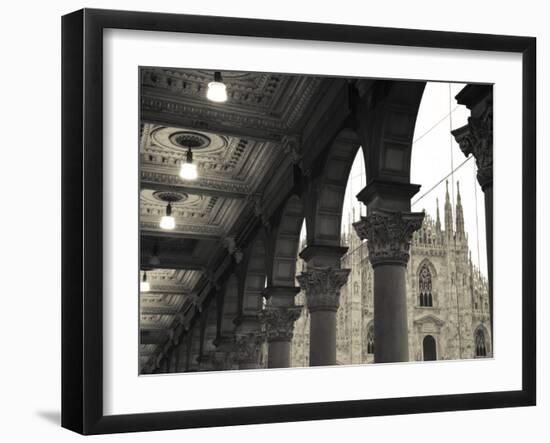 Lombardy, Milan, Piazza Del Duomo, Duomo, Cathedral, Dawn, Italy-Walter Bibikow-Framed Photographic Print