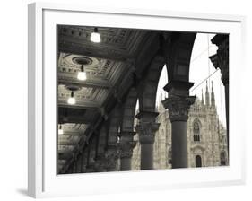 Lombardy, Milan, Piazza Del Duomo, Duomo, Cathedral, Dawn, Italy-Walter Bibikow-Framed Photographic Print