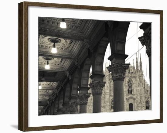 Lombardy, Milan, Piazza Del Duomo, Duomo, Cathedral, Dawn, Italy-Walter Bibikow-Framed Photographic Print