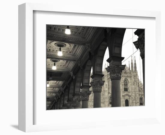 Lombardy, Milan, Piazza Del Duomo, Duomo, Cathedral, Dawn, Italy-Walter Bibikow-Framed Photographic Print