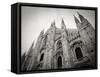 Lombardy, Milan, Piazza Duomo, Duomo Cathedral, Defocussed, Italy-Walter Bibikow-Framed Stretched Canvas