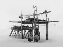 Eskimo Women and Storage Place-Lomen Brothers-Framed Art Print