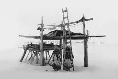 Eskimo Women and Storage Place-Lomen Brothers-Mounted Art Print