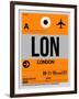 LON London Luggage Tag 1-NaxArt-Framed Art Print