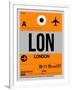 LON London Luggage Tag 1-NaxArt-Framed Art Print