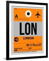 LON London Luggage Tag 1-NaxArt-Framed Art Print