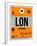 LON London Luggage Tag 1-NaxArt-Framed Art Print