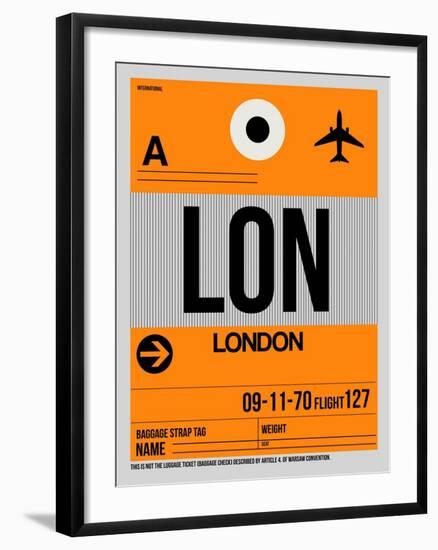 LON London Luggage Tag 1-NaxArt-Framed Art Print