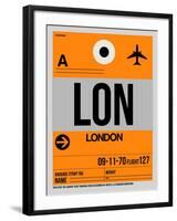 LON London Luggage Tag 1-NaxArt-Framed Art Print