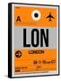 LON London Luggage Tag 1-NaxArt-Framed Stretched Canvas