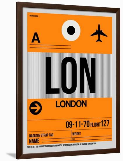 LON London Luggage Tag 1-NaxArt-Framed Art Print