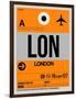 LON London Luggage Tag 1-NaxArt-Framed Art Print