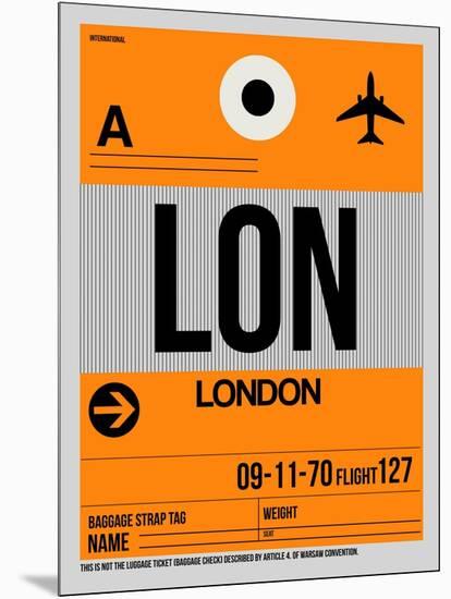 LON London Luggage Tag 1-NaxArt-Mounted Art Print